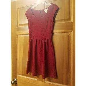 Deep red cocktail dress